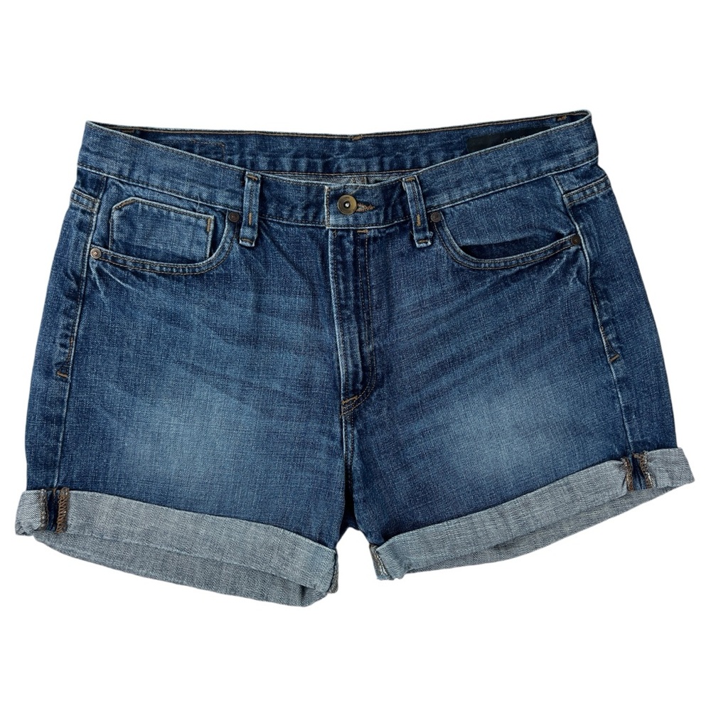 Calvin Klein Mom Rolled Cuff Jean Shorts Size 32/14 Zip Button Closure